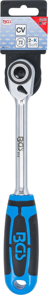 Rankena galvutėms terkšlinė | smulkūs dantukai / siaura galvutė | 12.5 mm (1/2") (612)