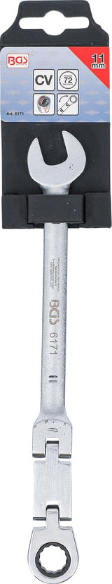 Kombinuotas raktas su terkšle | dvigubas šarnyras | 11 mm (6171)