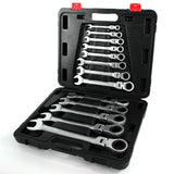 Terkšlinių raktų rinkinys | šarnyriniai | plast. dėžutė | 8-32 mm | 13 vnt. (SK5003)