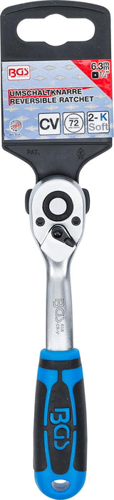 Rankena galvutėms terkšlinė | smulkūs dantukai | 6.3 mm (1/4") (618)