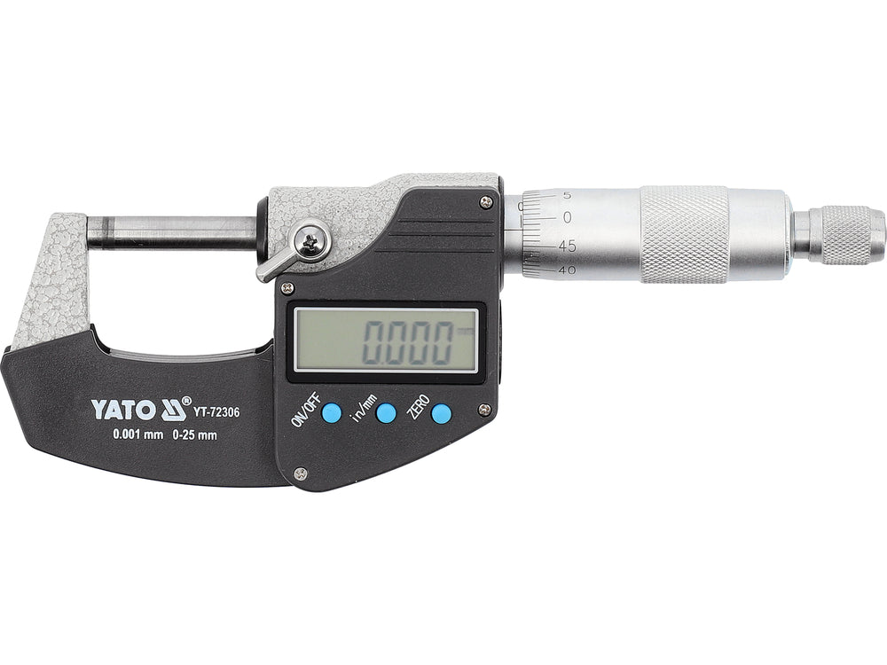 Mikrometras skaitmeninis | 0-25 mm / 0,001 mm (YT-72306)
