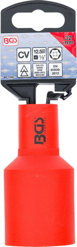 Izoliuota galvutė ilga | šešiakampė | 12,5 mm (1/2") VDE | 32 mm (72082)