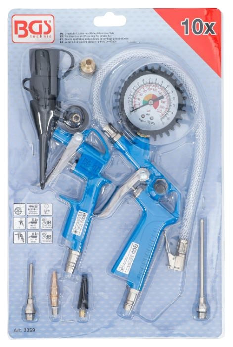 Pneumatic tool set | 10 pcs (3369)