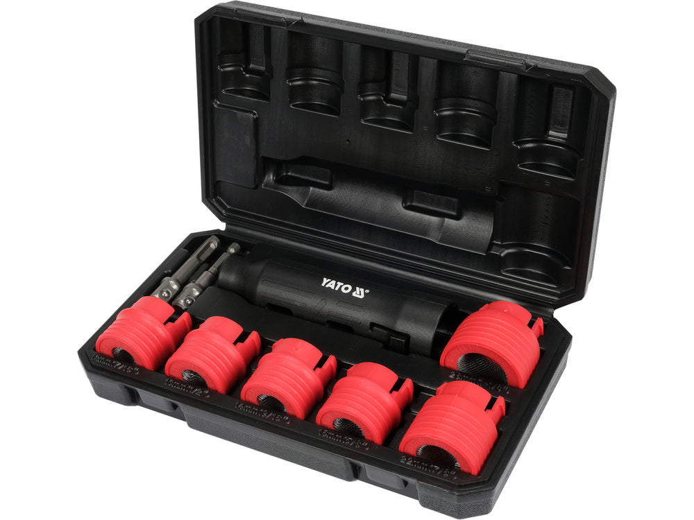 Smeigių ir ratų veržlių varžtų valymo šepetėlių rinkinys | 9 vnt (YT-25385)