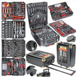 Įrankių rinkinys aliuminiame lagamine | terkšliniai raktai | su ratukais | 419 vnt. (SK582419)