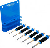 Bukų išmušėjų rinkinys | neslidi ergonomiška rankena | 180 mm | 3 - 8 mm | 6 vnt. (74591)