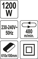Elektrinis juostinis šlifuoklis | 1200W (YT-82242)