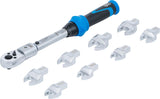 Sukimo momento veržliarakčio rinkinys | dinamometras | 6.3 mm (1/4") | 6 - 30 Nm | 10 vnt. (7192)
