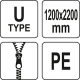 Uždangalas durų angoms | daugkartinis | tipas U | 220 X 120 cm (YT-67220)