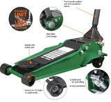 Domkratas su ratukais pažemintas | dvigubas stūmoklis | greitas kėlimas | 70- 510 mm | 2.5T (LFJ3B)