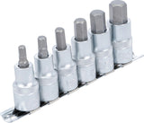 Įpresuotų antgalių rinkinys | 12,5 mm (1/2") | Hex šešiakampis 6 - 14 mm | 6 vnt. (8887)