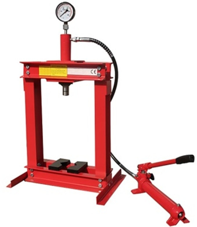 Hidraulinis presas su manometru | stalo tipas | 10 t (H7101)