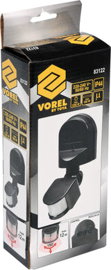 Judesio daviklis PIR IP44 juodas (83122)