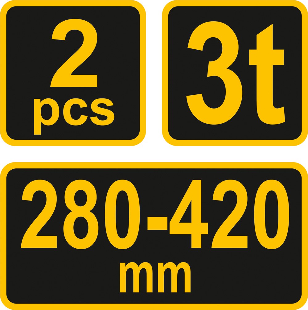 Atramų komplektas | 275 - 415 mm / 3T | 2 vnt. (80308)