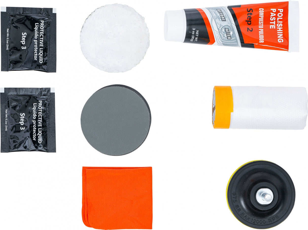 Automobilio priekinių žibintų restauravimo rinkinys | 14 vnt. (3997)