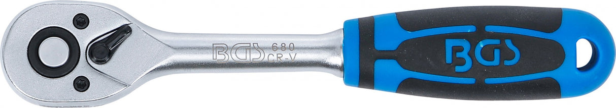 Terkšlinis raktas reversinis | tiesus | smulkūs dantukai | 6,3 mm (1/4") (680)