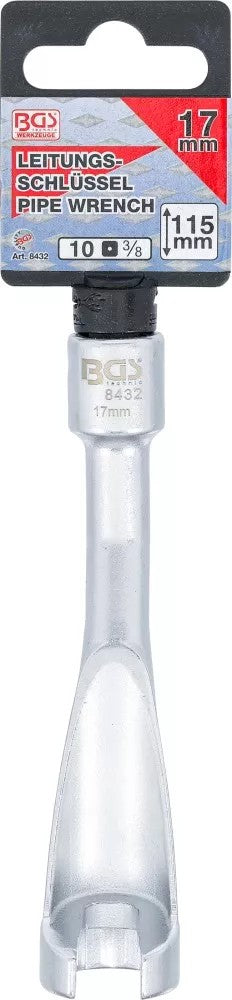Specialus įpurškimo linijų veržiklis | BMW, Opel 2.5TD, Mercedes | 10 mm (3/8") | 17 mm (8432)