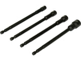 Antgaliai - galvutės magnetinės CR-V | 1/4" | 150 mm | 4 vnt | 6-13 mm (YT-04642)