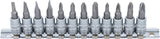 Įpresuotų antgalių rinkinys | 6.3 mm (1/4") plokšti SL, kryžminiai PH / PZ | 12 vnt.. (2163)