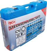 Galvučių komplektas 12 kampų | coliniai dydžiai | 20 mm (3/4") | 21 vnt. (1107)