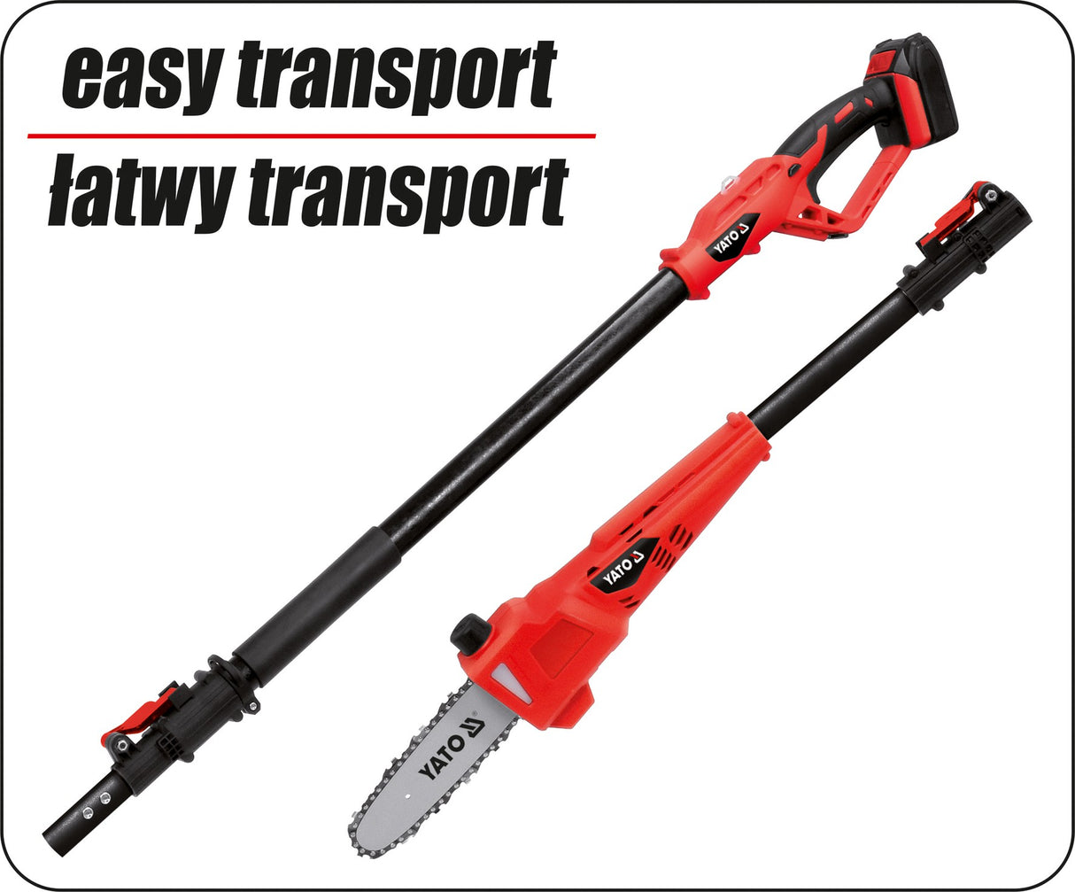 Аккумуляторная телескопическая цепная пила | 18V 200-280 cm