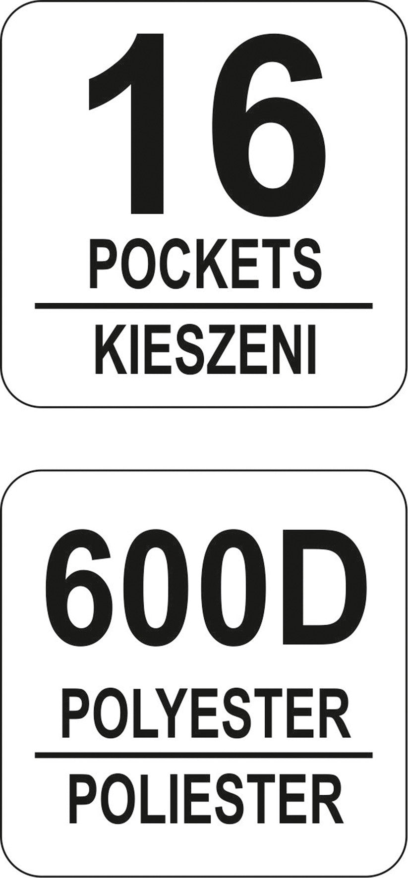 Krepšys įrankiams karkasinis su nailono rankena 12", 16 kišenių (YT-74370)