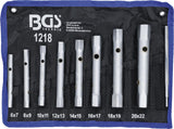 Vamzdinių raktų rinkinys | 6x7 - 20x22 mm | 8 vnt. (1218)