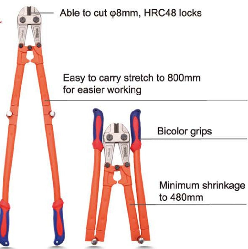 Varžtų pjoviklis | didelio stiprumo | sulankstomos rankenos | 24" | 600 mm (FBC24)