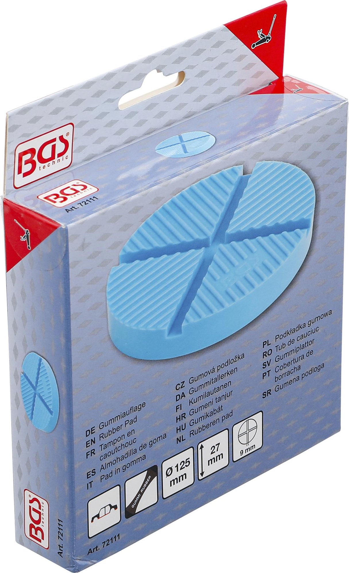 Guminis padas | keltuvams ant ratukų | 125 x 27 mm (72111)