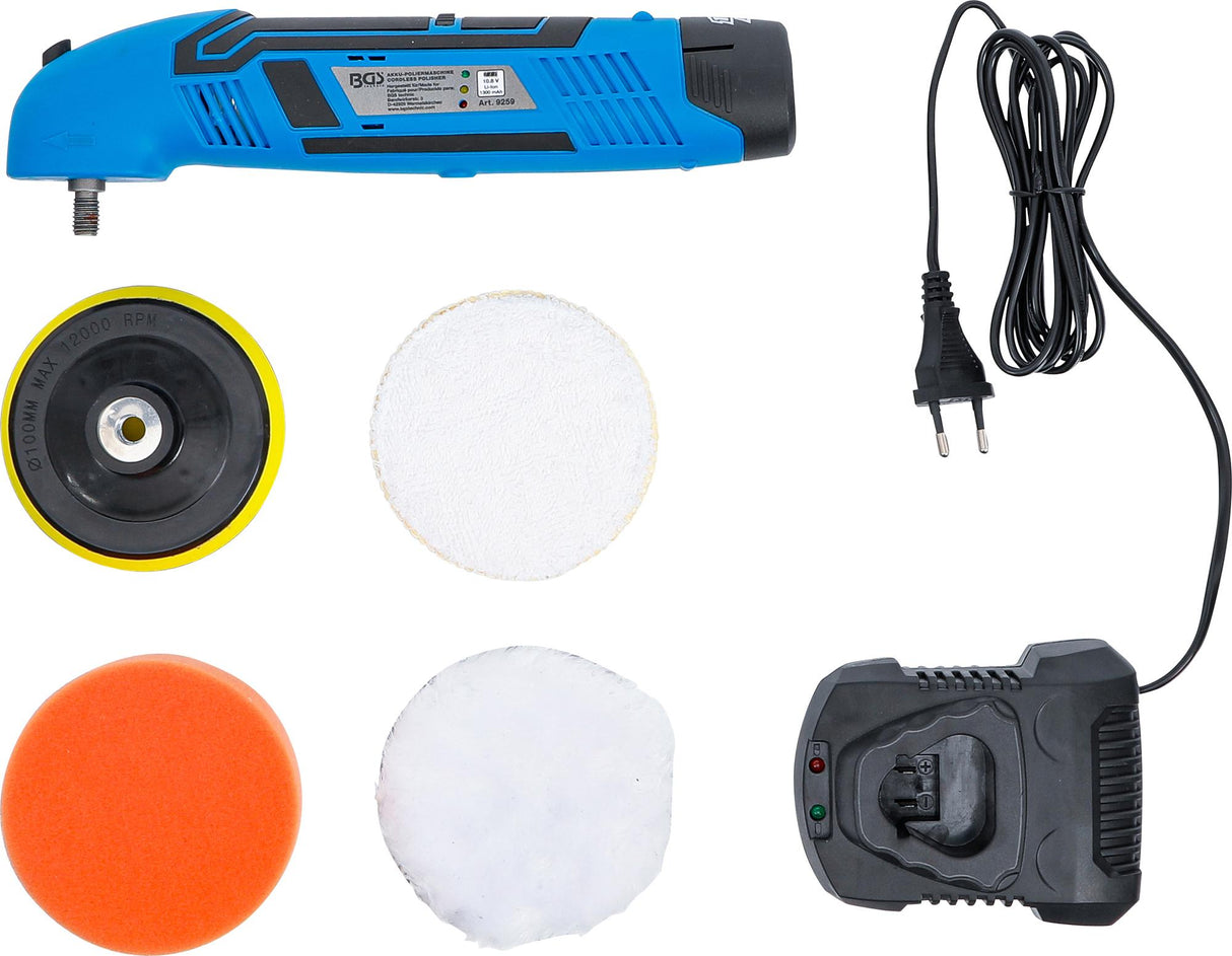 Akumuliatorinis poliruoklis | maks. 3000 rpm | 10.8 V | 1,3 Ah (9259)