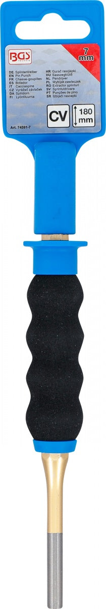 Išmušėjas bukas | neslidi ergonomiška rankena | 180 mm | 7 mm (74591-7)