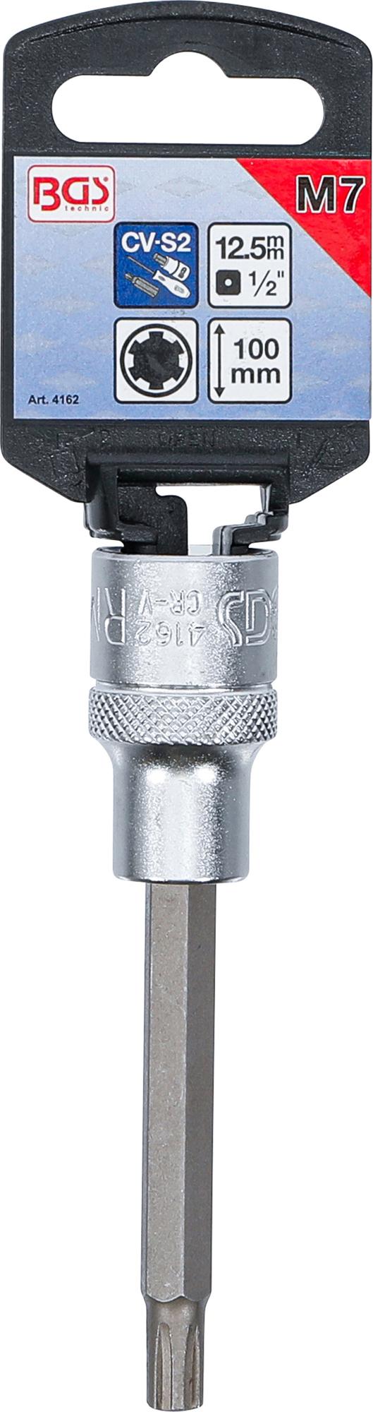 Antgalis | ilgis 100 mm | 12,5 mm (1/2") | Spline (RIBE) | M7 (4162)