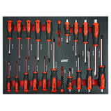 Įrankių spintelė ant ratukų XXL MAX | su įrankiais | 7 stalčiai / 1 durelės | 298 įrankiai (H70078)