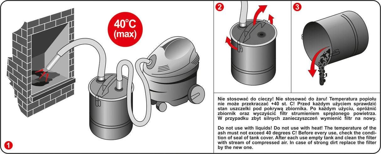 Pelenų bakas | filtravimo įtaisas | 18 l (72920)