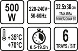 Сушилка для продуктов | 6 поддонов | 420-500W
