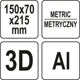 Erdvinis kampainis staliaus darbams | 3D (YT-70825)