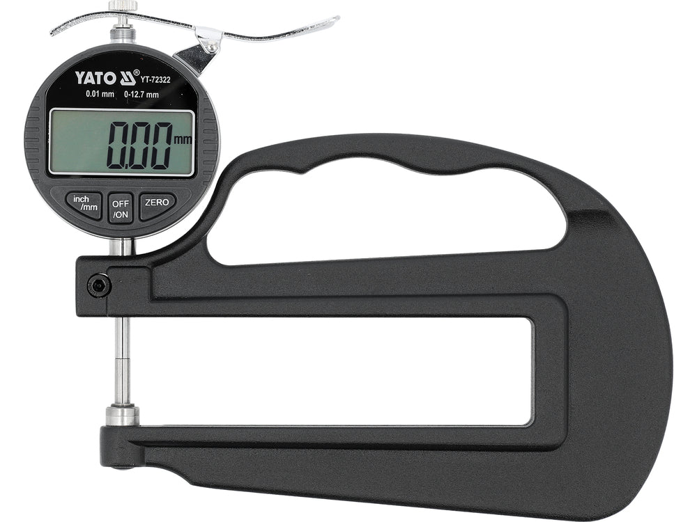 Mikrometras / storio matuoklis | skaitmeninis | 0-12.7 mm | 0.001 mm (YT-72322)
