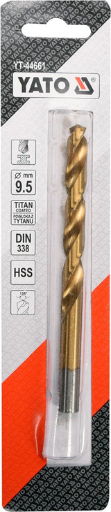 Grąžtas metalui HSS-TIN 9.5 mm (YT-44661)