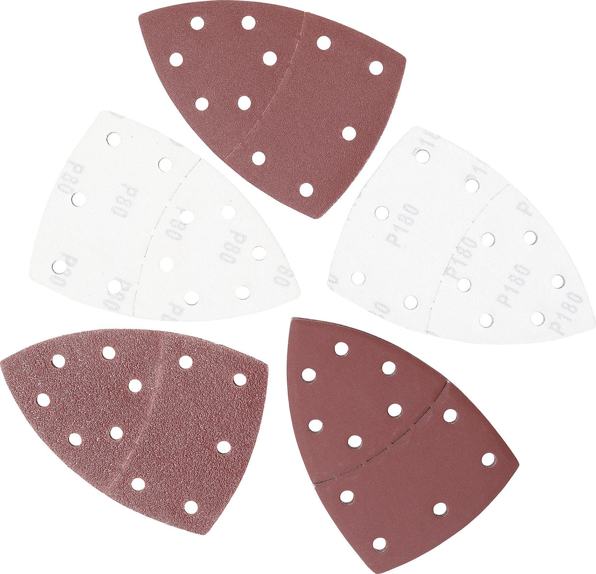 Šlifavimo lapeliai daugiafunkciniam šlifuokliui | 145 x 100 mm | K 40-400 | 25 vnt. (80819)