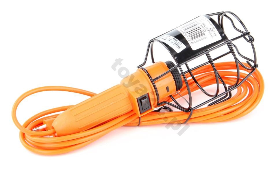 Darbo  lempa "practic" 230V, 100W, metalinės grotelės, jungiklis, 5 m laidas (82713)