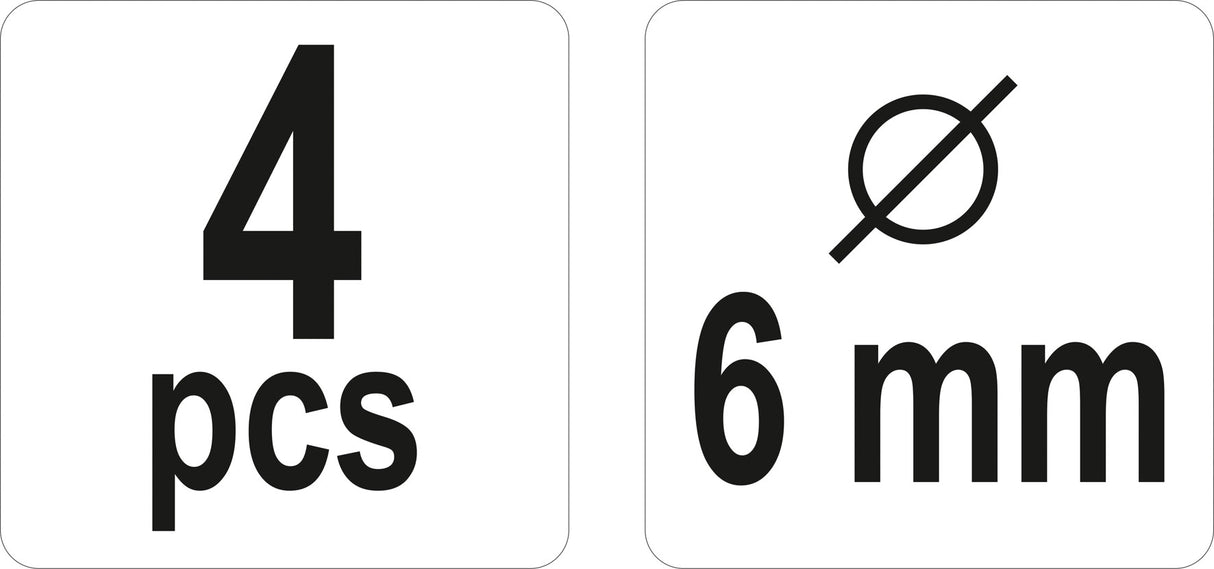 DOWELLING CENTRE POINTS 6MM/ 4PCS (YT-44104)