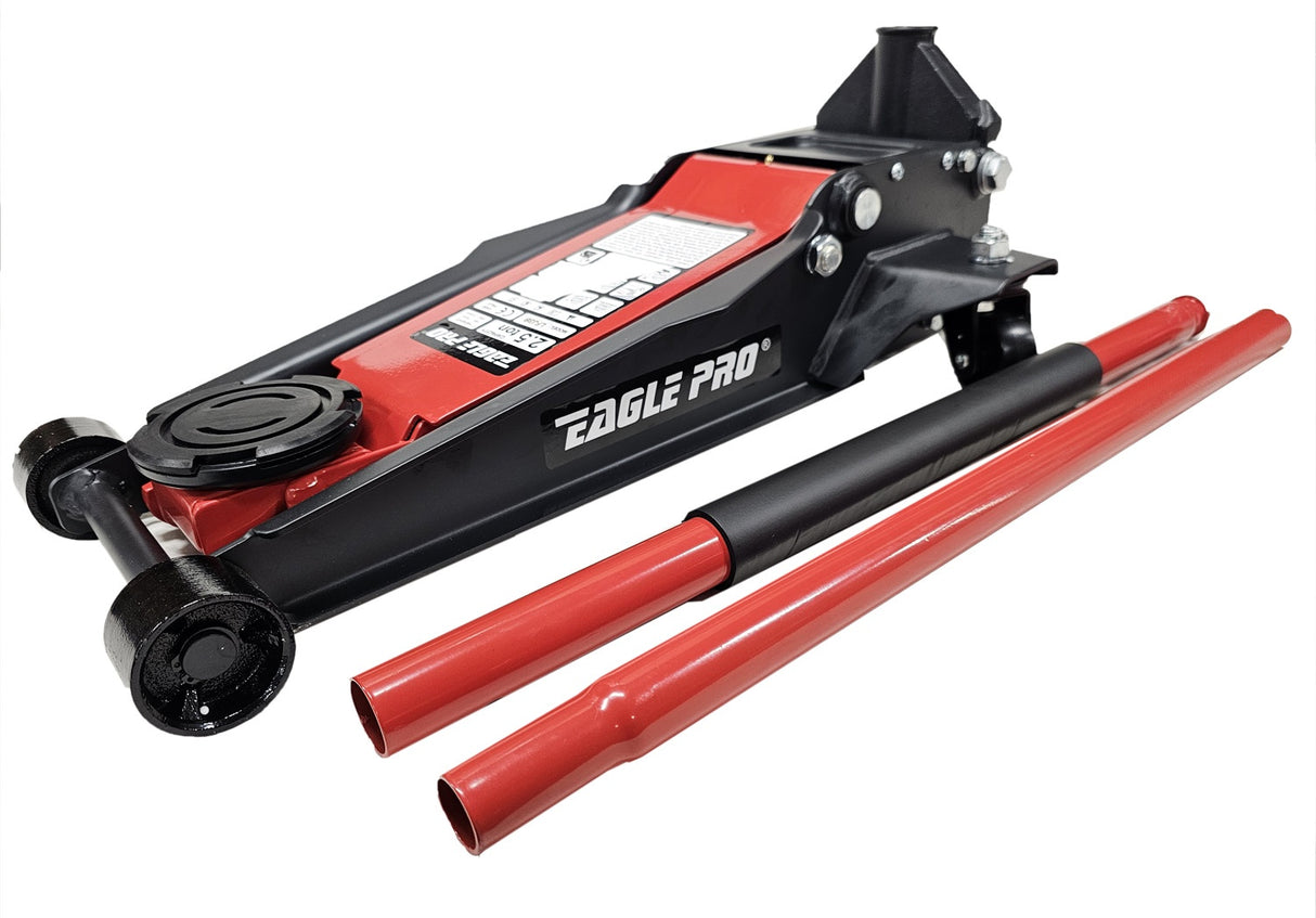 Domkratas su ratukais pažemintas | dvigubas stūmoklis | greitas kėlimas | 70- 510 mm | 2.5T (LFJ3B)