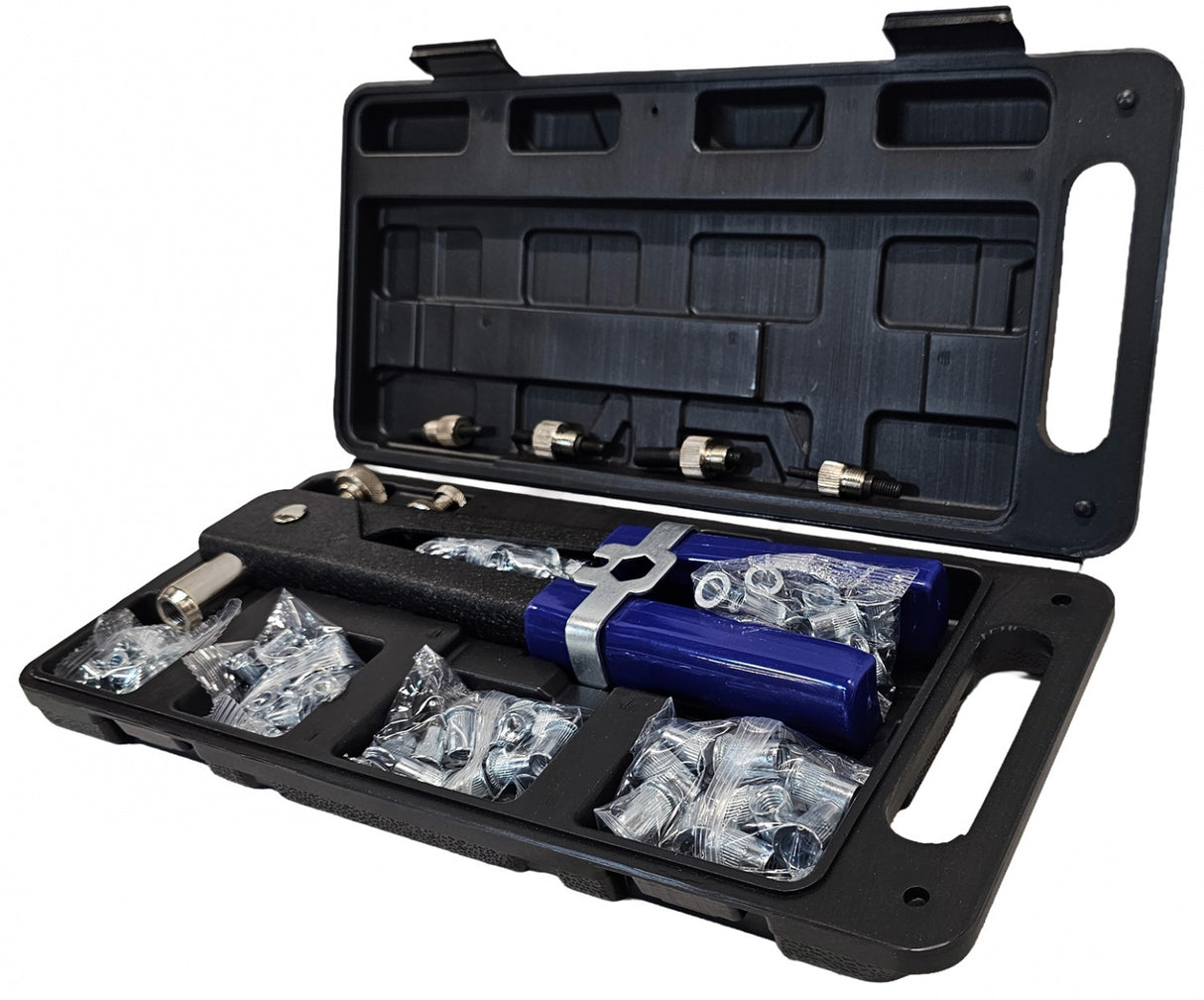 Kniediklis srieginėms kniedėms | su rinkiniu | M4-M8 | 85 vnt (BNR85S)