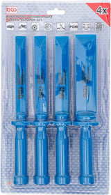 Plastikinių gramdiklių komplektas | 19 - 22 - 25 - 38 mm plotis | 4 vnt. (366)