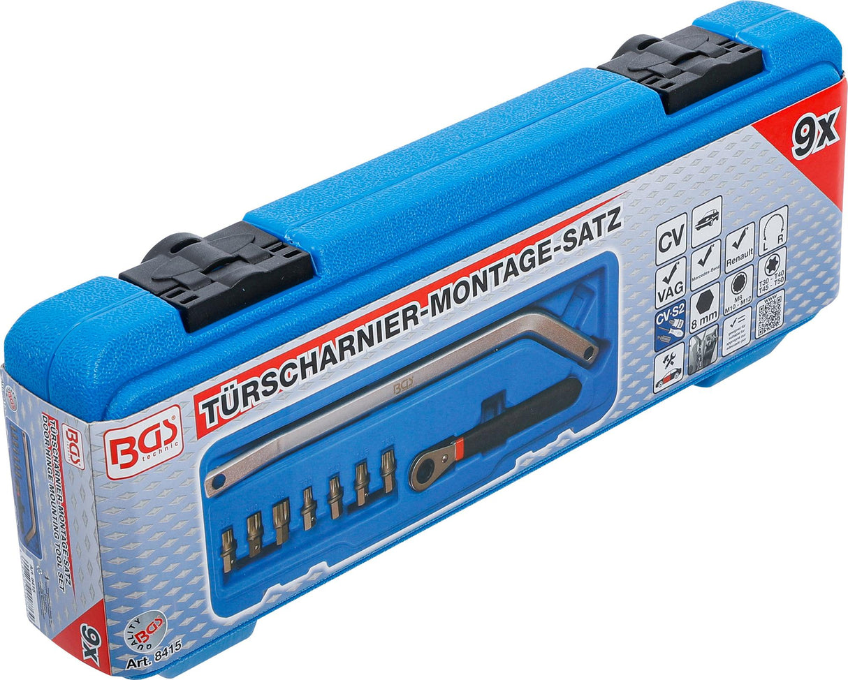 Durų vyrių montavimo įrankių komplektas (8415)