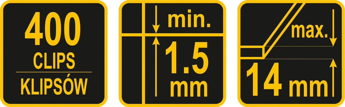 Klipsai lygiai suklijuoti plyteles | kibire | 400 vnt. (04693)