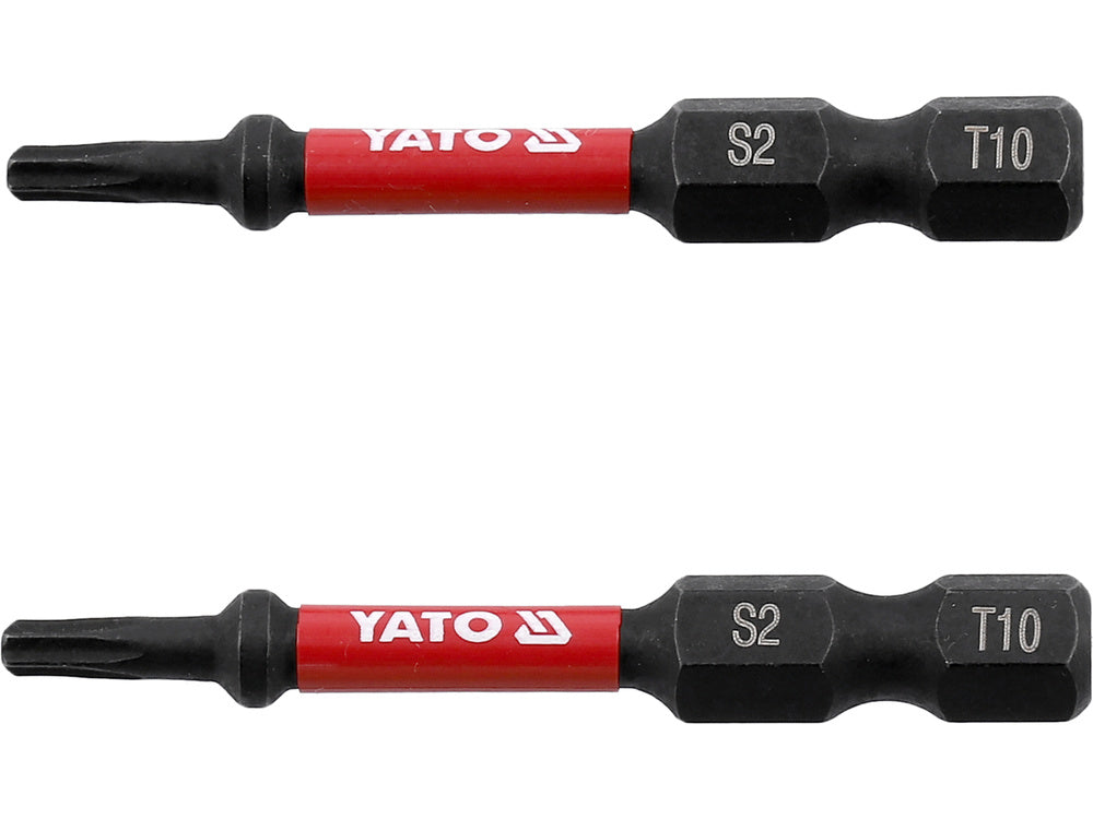 Antgaliai smūginiai | 6,3 mm (1/4") | S2 | T-Star (Torx) T10 | 2 vnt. (YT-78051)