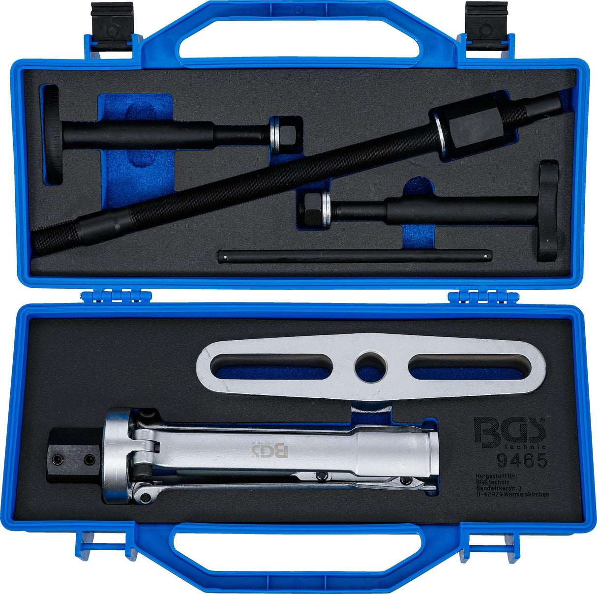 Cilindro gilzių išmontavimo įrenginys su dviguba atrama | 60 - 160 mm | 6 vnt. (9465)