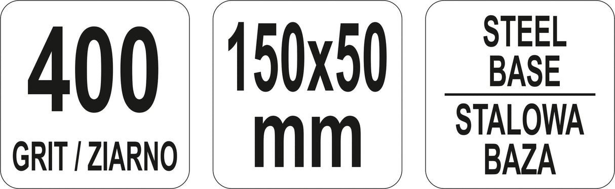 Galąstuvas deimantinis | plieninė bazė | 150 X 50 mm | P 400 (YT-76086)