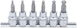 Įpresuotų antgalių rinkinys | 10 mm (3/8") | Šarnyrinis hex šešiakampis | 3 - 8 mm | 7 vnt. (5109)